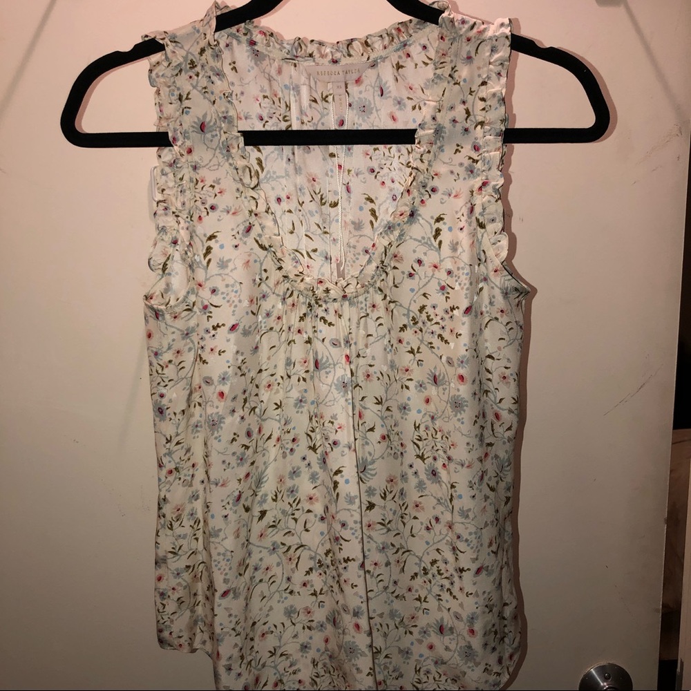 Rebecca Taylor Floral Silk Tank w/ tags - Size XS